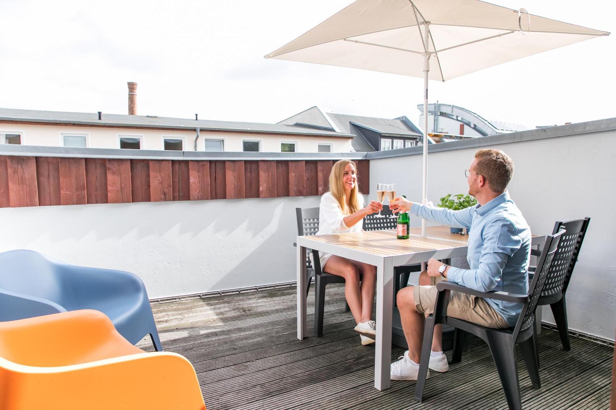City Apartment "Hans Seat" Rostock Mit Rooftop-Terrasse Εξωτερικό φωτογραφία